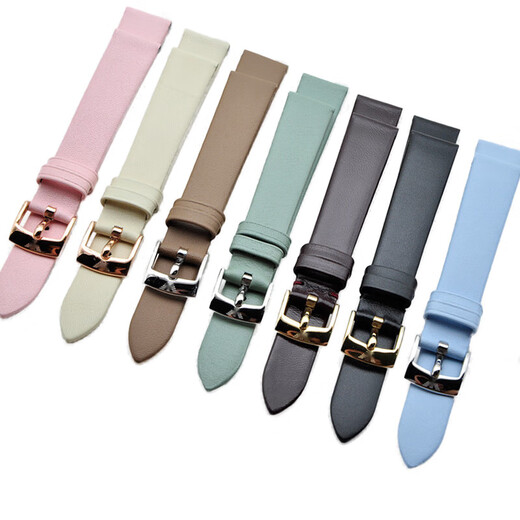 
GISIRTON adapted to Armani watch strap cowhide ladies 14mm substitute AR1876/1726/1911/1681/1926 chain AR11150 (green rose gold buckle) 14mm