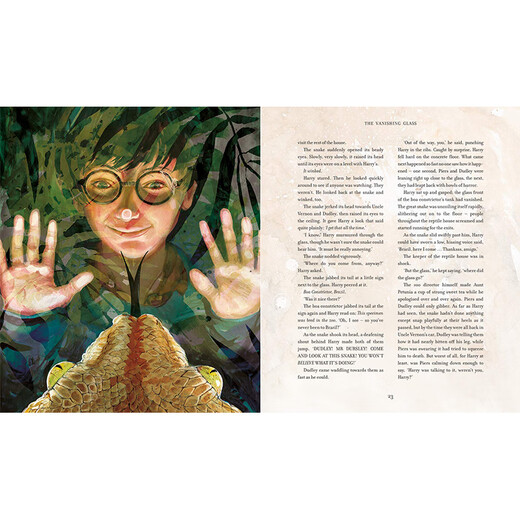 Original English picture book [hardcover] painted illustration version, full set of canvas bags, Harry Potter, big book 12345, Harry Potter and the Philosopher's Stone Secret Room, Azkaban's Prisoner's Goblet of Flame Order of the Phoenix Harry Potter and the Philosopher's Stone, Harry Potter and the Philosopher's Stone, hardcover painted version, big book