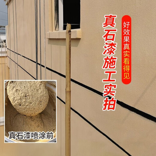 致荟树真石漆外墙漆自建房别墅庭院墙面喷砂自喷石头漆防水防晒艺术涂料 硅丙真石漆-型号9913 75公斤/桶施工20左右