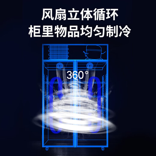 Dax Display Cabinet Supermarket Convenience Store Large Capacity Commercial Vegetable and Fruit Fresh Cabinet Beer Beverage Vertical Refrigerator Double Door LG-1260 1260*682*1945