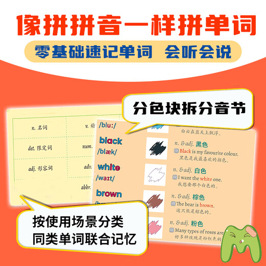 Fraction de sténographie en anglais partage les mots snuls swethand mots big head, comme la version authentique comme pinyin 1300 mots à l'école primaire, doivent mémoriser zéro fondation, méthode d'orthographe d'introduction pour les élèves de l'école primaire, symboles phonétiques, orthographe naturelle et mémorisation des mots, un livre de fondation de la Fondation du zéro