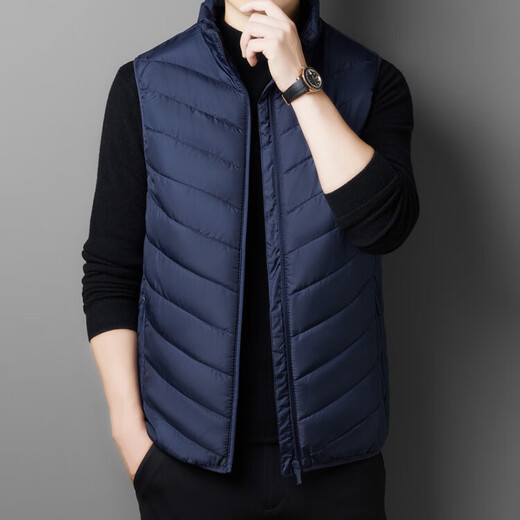 Hengyuanxiang Winter Smart Charging Heating Warm Cycling Heated Vest Graphene Electric Heating Temperature Control Stand-up Collar Men's Vest to Make Up for the Difference Upgraded Dual Control Equipped with 20,000 Battery Plus Velvet 2XL