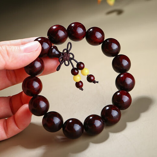 Moon seal hundreds of rivers Venus small leaf red sandalwood bracelet wood decoration Buddhist bead bracelet men and women Venus about 15mm