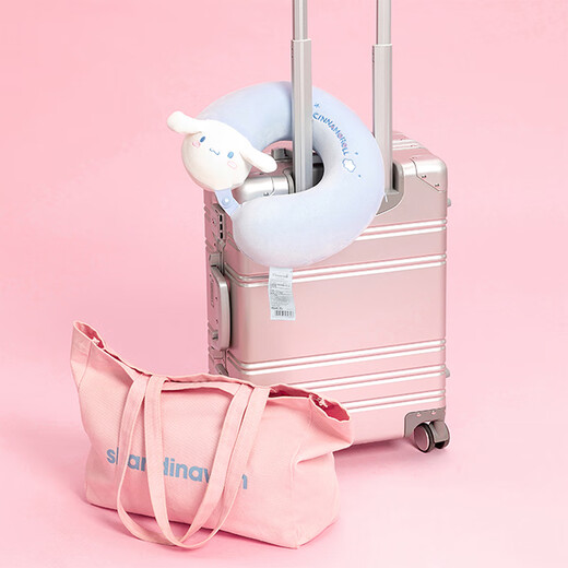 MINISO big-eared dog U-shaped pillow, memory foam office nap pillow, travel neck pillow, nap pillow, car headrest pillow