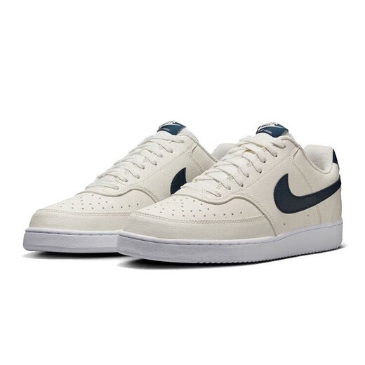 Nike Men's Chaussures 2025 Été Nouvelle version simple Air Force One Court Sports Chaussures Couleur de blé Contrôle HQ4867-101 Sail blanc / Ortel Deep Sea Blue 45