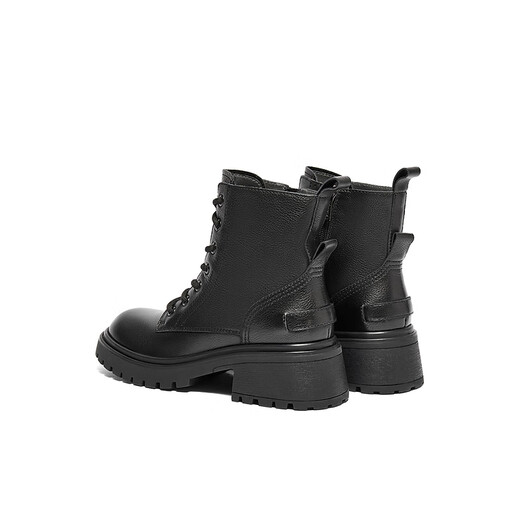 Senda Martin Boots para mujeres Año Nuevo Invierno Compañero Invierno Siguiente Motocicleta Botas cortas Cortas XFC01DD4 Negro Fleece 40