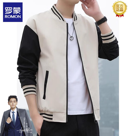 Lomon jacket men's casual jacket youth Korean version new spring and autumn trendy slim body clothes color-blocking jacket men's clothing K12210 military green XL