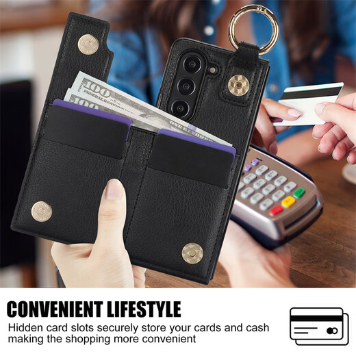 Jinhao eignet sich für Samsung Z Fold5 Mobiltelefone Hülle Pensteckplatz Wallet Wallet Faltblatt