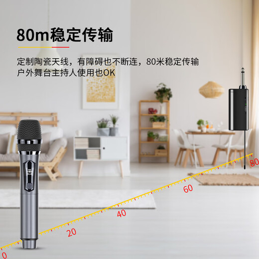 Onedy upgraded microphone core wireless microphone universal trolley speaker handheld microphone home KTV singing karaoke sound card live wedding stage hosting speech conference amplifier red and blue - 2 microphones (two people singing) + anti-howling + no noise