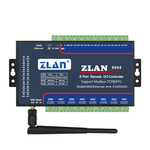 
ZLAN switch input and output module 8-channel DI/DO/AI analog quantity acquisition 6802/6842/684 ZLAN6842 default