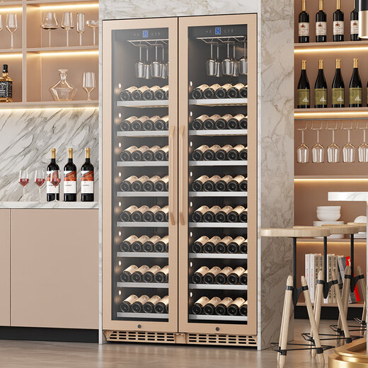 BAIKAILUN variable frequency wine cabinet dual temperature constant temperature red cabinet home living room ice bar office tea refrigerator double door office thin zero embedded bench embedded freezer embedded glass refrigerator black 400 deep ice bar + ice bar 360L thin section