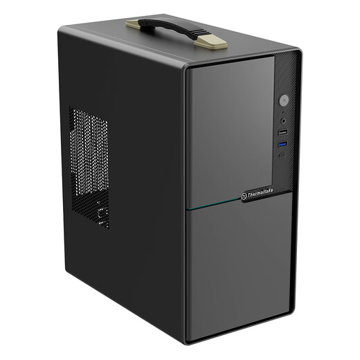 Thermaltake（Tt）金刚Mini 提手版 机箱电脑主机 黑色（M-ATX主板/商务办公/可便携/迷你/厚五金/多风扇位）