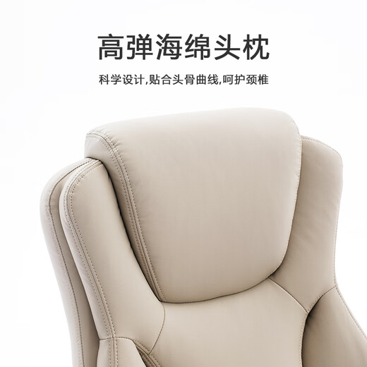 Botai office chair study desk chair home boss leather lift chair study chair computer chair 92259H gray