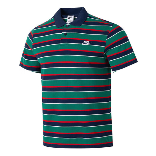 
Nike (NIKE) short-sleeved men's clothing, new summer outdoor fitness sportswear, POLO shirt, striped versatile lapel casual T-shirt, FN3897-410 L