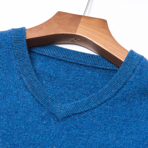 NOSSKISS luxury high-end brand wool sweater for men pure wool autumn and winter warm sweetheart neck sweater V-neck knitted bottoming shirt dark gray gift box L 170/110