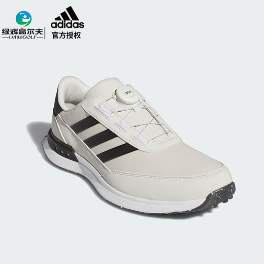 Adidas Golf Shoes Men's Sports Shoes New S2G SL LEATHER Spikeless Shoes BOA Lock Style ID8701 Orbital Gray/No. 1 Black/White 43 (UK9)