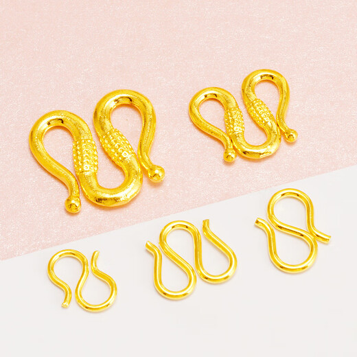 Fat Donglai's same style 18K gold buckle head M buckle necklace buckle bracelet buckle 24k gold buckle head DIY handmade accessories jewelry medium S buckle style five