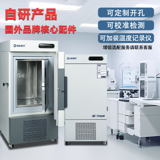 中科西冷科研实验室超低温冰箱-60度 生物医用标本疫苗冰柜零下80度 商业海鲜速冻-40度工业零件干冰冷冻柜 DL38普通款（550×675×960 -86度(-40度至-86度可调)