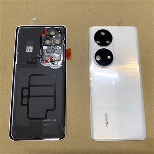 适配原装华为P50pro 后盖P50E原玻璃后壳p50手机电池盖外壳盖板 P50Por耀金黑原装+散热贴 +镜框+背胶