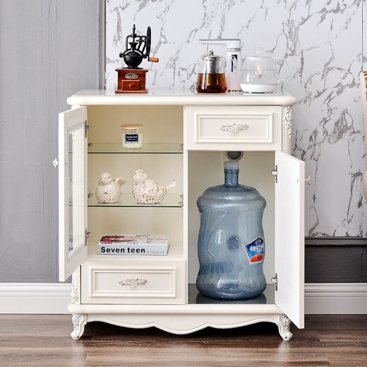 Tea Bar-Maschine, vollautomatischer Wasserspender, Untergrüßung Massivholz Europäischer Schrank, intelligente leichte Luxus-Tee-Bar integrierter Schrank, europäischer warmer Stil 9902/Eis warm 902 Warm warm
