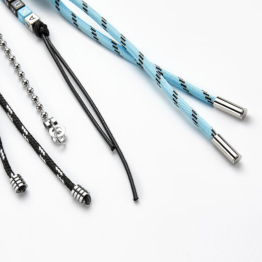GUUKA (GUUKA) trendy and exquisite rope tie keychain, niche design 316 stainless steel bag and pants pendant versatile silver