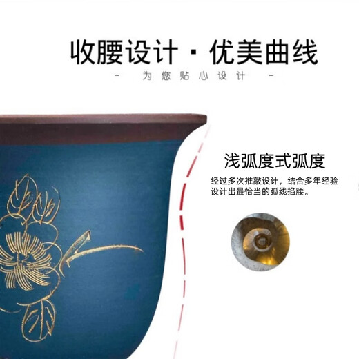 麦桑荷紫砂大花盆兰花盆陶盆大口径种树陶瓷紫沙盆盆景盆陶瓷绿萝花盆 两个695大中直径30.5+26.5cm