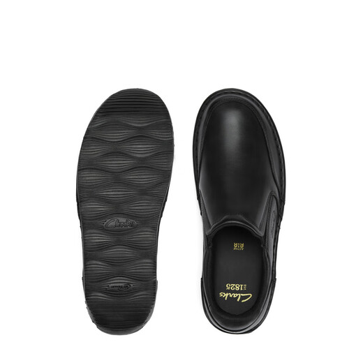 
Clarks Qile air cushion king series men's shoes new soft and breathable business casual commuter lovable leather shoes daddy shoes black 261798347 41