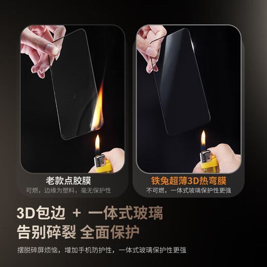 Iron Rabbit Zero Sensing Film für Apple 17Promax Tempered Film iPhone 16 Mobilfunkfilm Ultra Thin 3D Hot Bend 15plus Vollbildabdeckung Schutzfilm