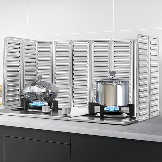 Home KATEI STORY Japanese kitchen gas stove oil baffle cooking oil barrier anti-oil splash aluminum foil heat insulation board high temperature resistant oil baffle oil baffle 4 pieces