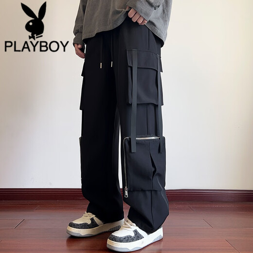 Playboy (PLAYBOY) autumn versatile casual pants men's loose waist pants sports work pants trousers men's handsome K723 beautiful card L