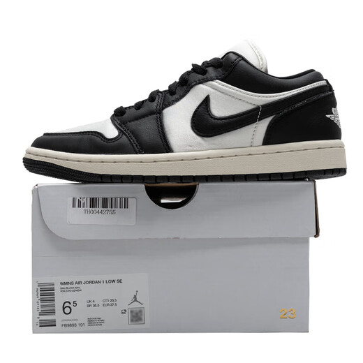 Nike (Nike) Freizeitschuhe für Frauen 2025 Sommer AJ1 Schwarz-Weiß Retro Panda Classic Sneakers FB9893-101 36.5