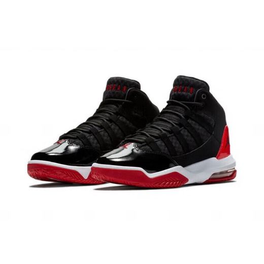 耐克（NIKE）官方休闲鞋女鞋夏季新款运动鞋Air Jordan Max Aura小康扣篮球鞋 AQ9214-006黑红 36.5