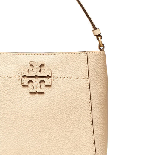 托里.伯奇（TORY BURCH）汤丽柏琦TB女包 LOGO徽标水桶包单肩斜挎手提包 白色74956-724