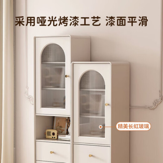 Bai Weitang französischer Sideboard im Cream-Stil gegen die Wand Modernes einfaches Wohnzimmer kleiner vertikaler Schrank Küchenschrank Aufbewahrung Sideboard Kleine Wohnung NT753 Multifunktions Bücherregal Lieferung und Installation