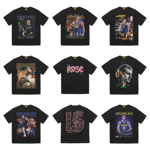 Rock Plan American Short Sleeve NBA Star Rose Irving Printed Summer Heavy Short Sleeve Basketball T-shirt A3895 Irving's Definite M