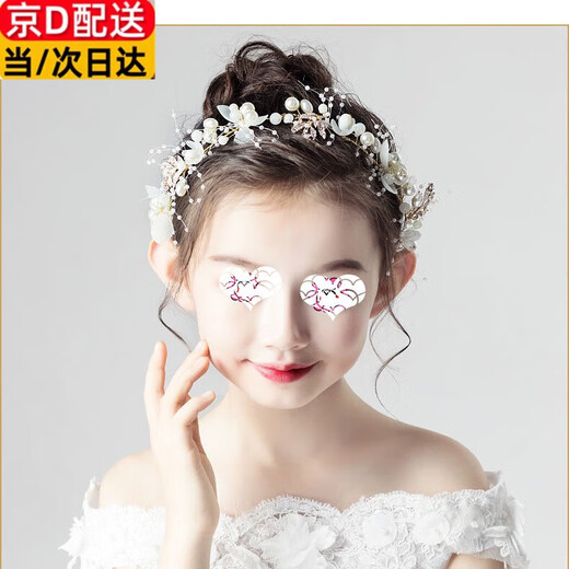 Jingmin Super Fairy Children's Headwear Beautiful Garland Head Flower Girl Hair Accessory Forest Girl Performance Host Vacation Wristband Hairband White