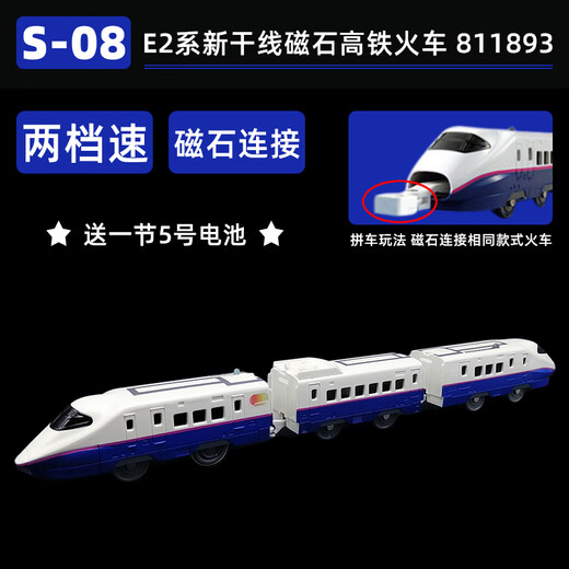 优观TOMY普乐路路电动轨道火车动车模型高铁运输车儿童玩具男孩 S-09 E3系新干线磁石高铁火车 61