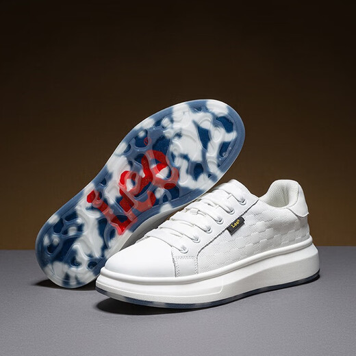 Lee男鞋休闲鞋设计感增高小白鞋男生时尚经典板鞋舒适百搭白色鞋子男 黑色 39 【偏大/请拍小一码】