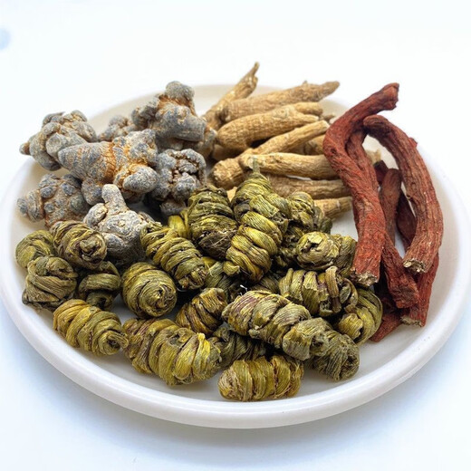 Пекин Тонгрентанг Четыре сокровища порошка 250G Panax notoginseng + Salvia miltiorrhiza + dendrobium + American Ginseng Special Iron Maple Dot Yunnan Superfine Puord