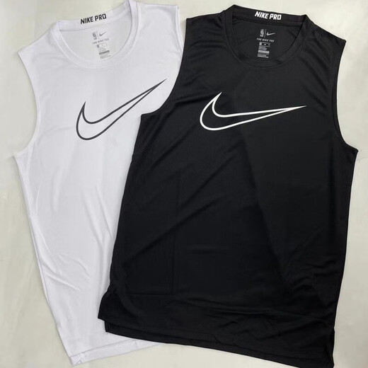 NBA VIBE-NIKE欧文速干专业篮球美式无袖训练跑步健身瑜伽热身出场服背心 耐克-黑色 M 耐克-M码 适合160CM 90斤以下