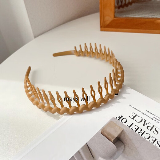 Jack Viney toothed anti-slip hair hoop for girls, rubber, hair removal, face washing, makeup fixing, broken hair artifact, hair color press 9274I black hair hoop