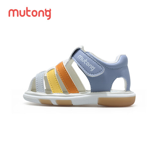 Shepher's Chaussures Baby Step Front Chaussures 2025 Été Nouveaux garçons Sandales en cuir un an Soft Sole Breashable Baby Girl Chaussures Sunshine Bleu 19 Chaussures Inner Longueur 14,0 cm