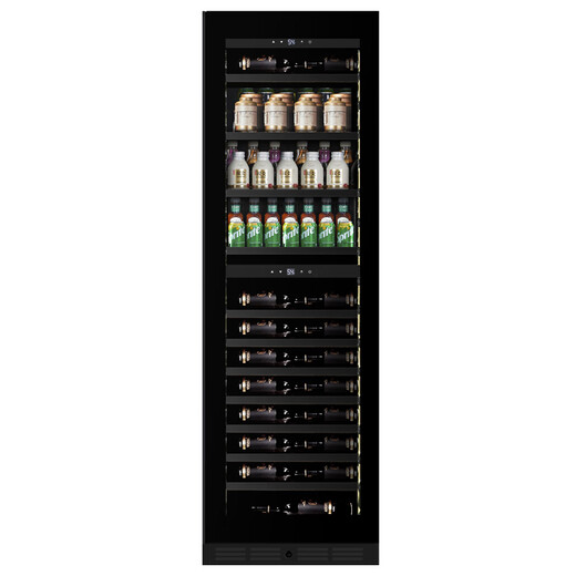 EREMITE 400 depth ultra-thin embedded red wine cabinet constant temperature wine cabinet beverage cabinet tea refrigerator wine storage cabinet sideboard wine cabinet 1.79m glass door wine cabinet beverage cabinet 235L