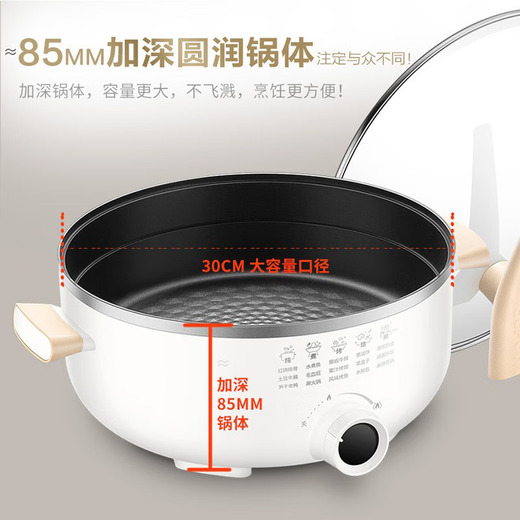 苏泊尔 SUPOR  多用途锅 电火锅家用 多功能电炒锅电煮锅不粘电饼铛煎烤机5.5L电热锅 JD30D818