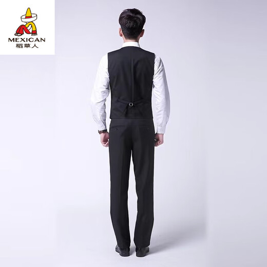 Scarecrow (mexikanisch) Koreanischer Stil Trendy Slim Anzugweste für Männer Business Casual Anzug Weste für Männer Pony Clip Best Brudergruppe Jungen Marine Blue Single -Stück Weste 2xl 140 bis 155 Jin [Jin gleich 0,5 kg]
