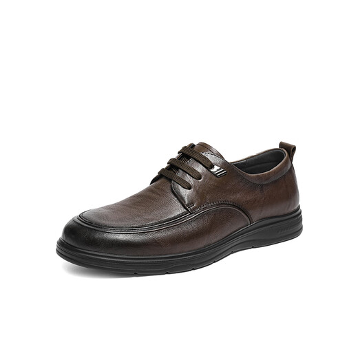 Red Dragonfly Casual Lederschuhe Herren 2025 Frühling neuer weicher Sohle komfortabler Schnür-up-Geschäft im mittleren Alter Daddy Schuhe WTA15052 Brown 44