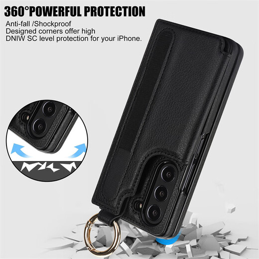 Jinhao eignet sich für Samsung Z Fold5 Mobiltelefone Hülle Pensteckplatz Wallet Wallet Faltblatt