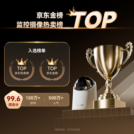 华为智选海雀500万超清像素室内智能摄像头 监控家用手机远程360度无死角带夜视全景 家庭安防无线婴儿看护 华为智选 超清监控 裸机