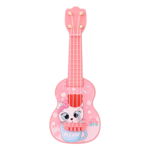 Otros juguetes para niños de ukelele niñas chicas para principiantes de jardín de infantes simulación de violín de instrumentos pequeños guitarra gato rosa rosa 21 pulgadas