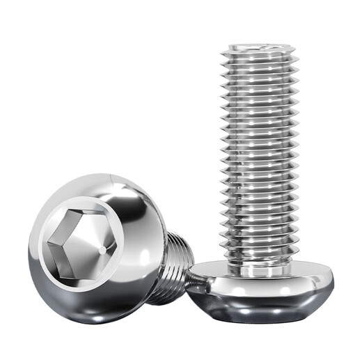 Fengji 304 stainless steel pan head round head mushroom head semi-round head round cup inner hexagonal screw bolt M2M3M4M5-M12 M5*75-10 only